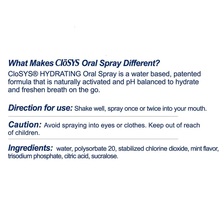 CloSYS Oral Breath Spray, 0.31 Ounce (3 Count), Mint, Sugar Free, pH Balanced, Fights Bad Breath