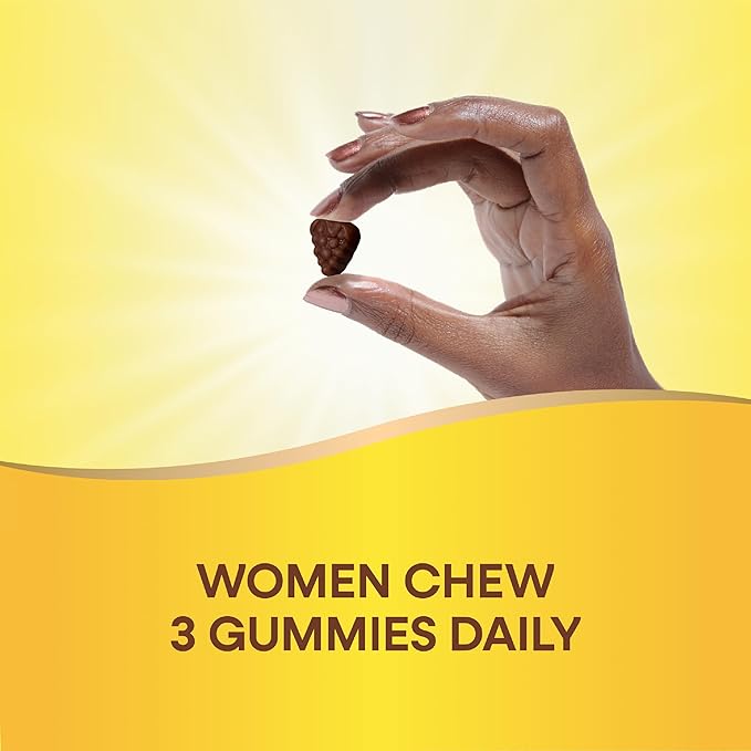 Nature’s Way Alive! Women’s 50+ Premium Gummy Multivitamin, Supports Healthy Heart, Brain & Bones*, B-Vitamins, Gluten-Free, Vegetarian, Grape and Cherry Flavored, 75 Gummies (Packaging May Vary)