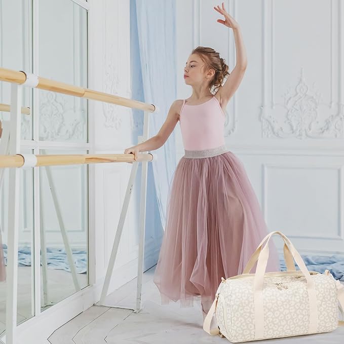 Gym Bag Sports Duffle with Wet Pocket Dance Overnight Bag with Waterproof Shoe Pouch and Air Hole for Girls Kids Women