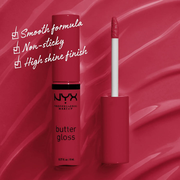NYX Butter Gloss | Non-Sticky Deep Red Lip Gloss for All Skin Tones