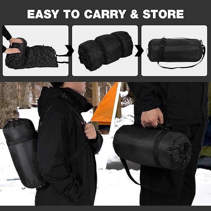 REDCAMP Large Warm Camping Blanket with Sherpa Lining, Cold Weather Warm Outdoor Blanket Waterproof and Windproof for Camping Stadium, Machine Washable 59"x79" White