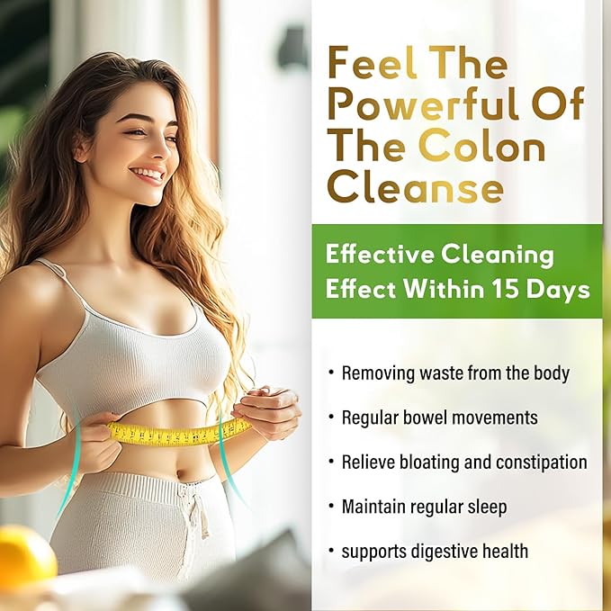 Colon Cleanse, 15 Day Cleanse, with Natural Ingredients such as Senna Leaf, Cascara Sagrada Bark and Psyllium Husk Powder, Supports Gut and Digestive System, Non-GMO, For Men and Women, 120 Capsules