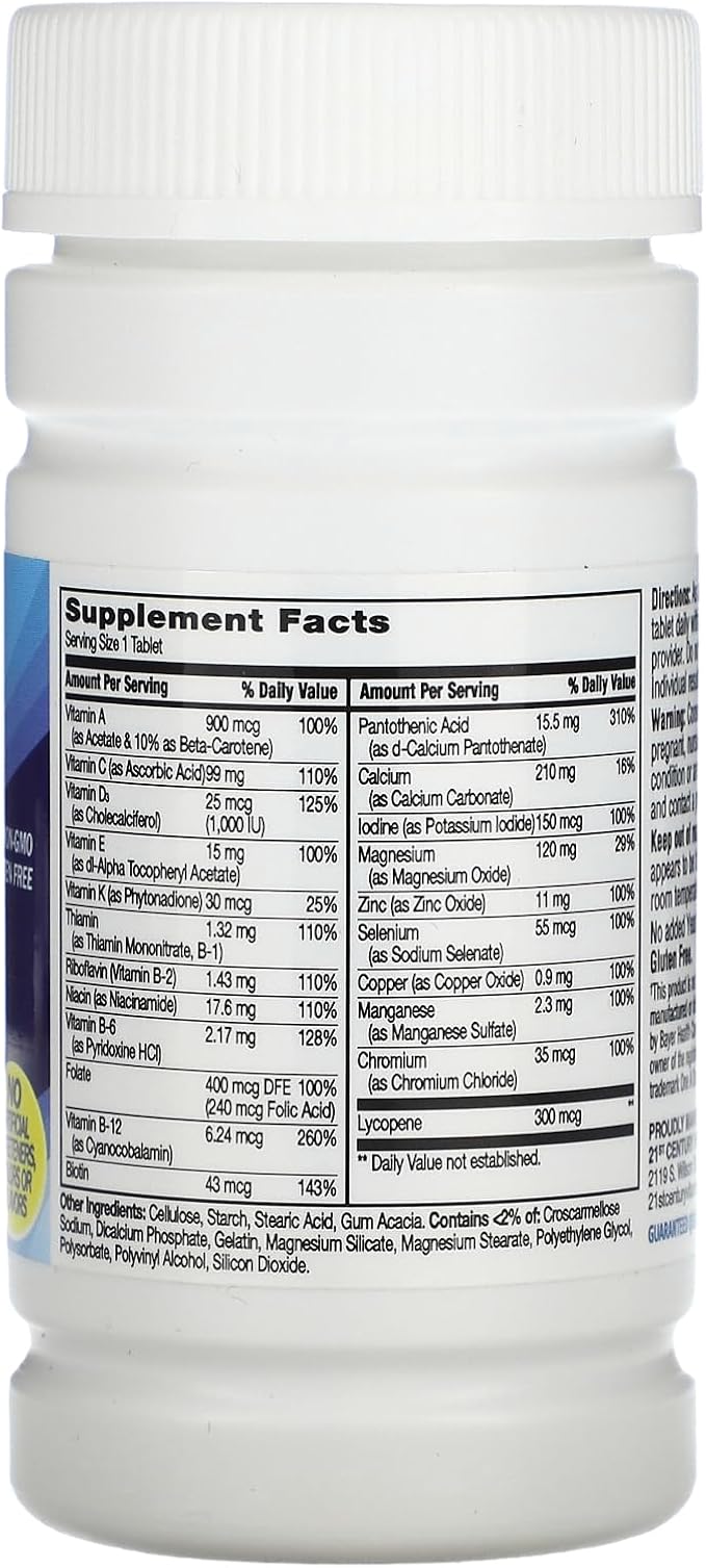 21st Century One Daily Men's Health Tablets, 100 Count