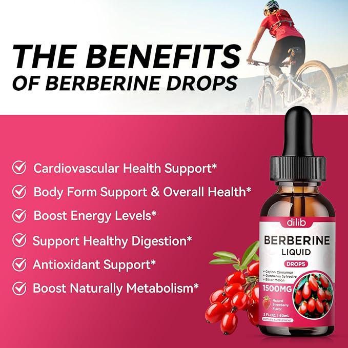 Magnesium Glycinate Liquid Drops with Citrate, Malate Liquid Berberine Supplement