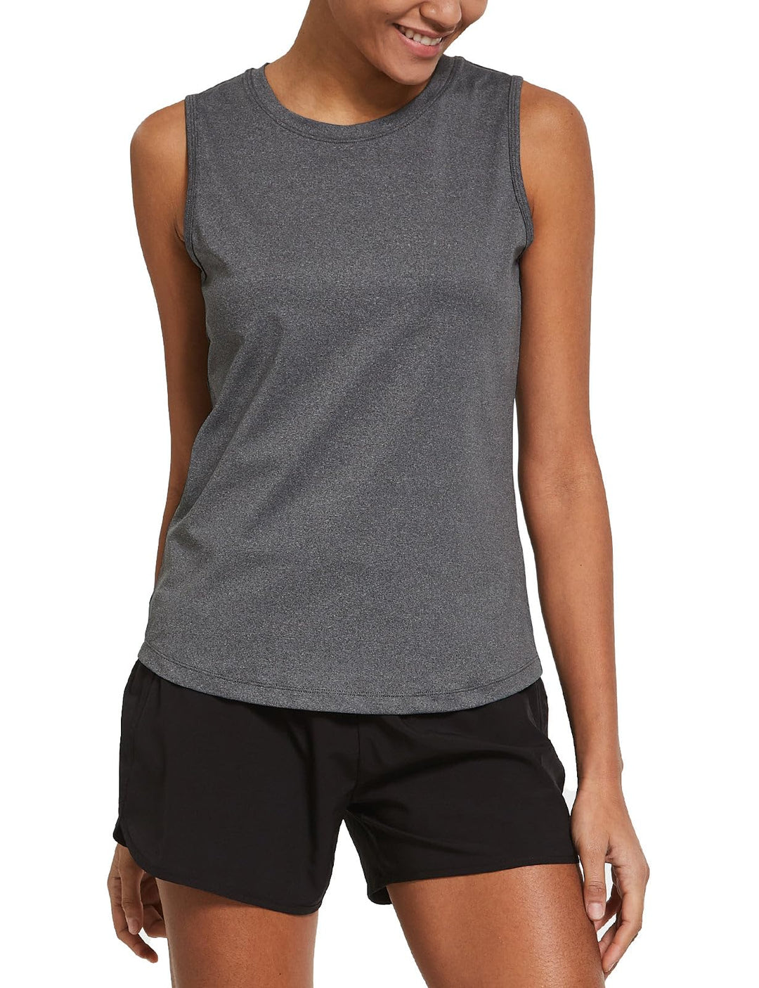 BALEAF Women's Workout Tank Tops Sleeveless Running Atnletic Shirts Activewear Gym Tops Gray 2 Pack Size XS