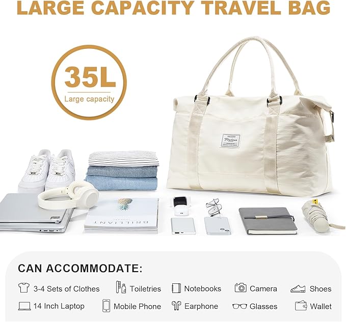 Travel Duffel Bag,Sports Tote Gym Bag,Shoulder Weekender Overnight Bag for Women