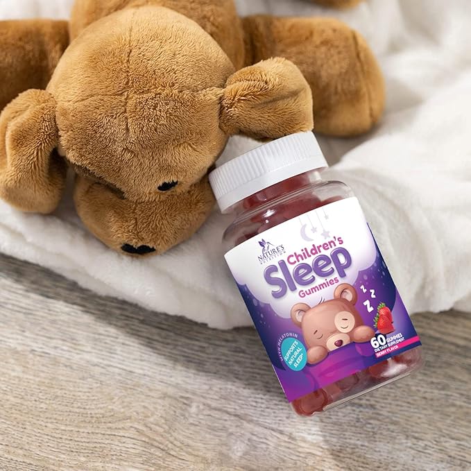 Kids Sleep Gummies 2mg - Children's Sleep Gummy with Melatonin, Non-Habit Forming, Works with Natural Sleep Cycle, Supports Peaceful, Restful Sleep, Calm & Drug-Free, Natural Berry Flavor, 60 Gummies