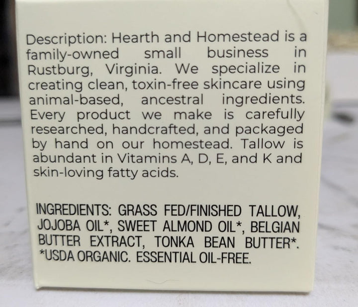 Handmade Coffee Vanilla Whipped Tallow Balm | Organic Body Butter - 1.3 Oz
