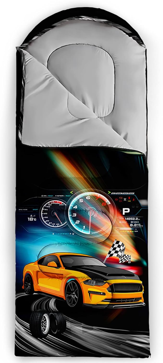 Axolotl Unicorn Sleeping Bag for Kids Boys Girls–Lightweight Warm Cold Weather Sleeping Bags,Waterproof Portable Sleeping Bag with Compression Sack for Camping Backpacking Outdoor Indoor