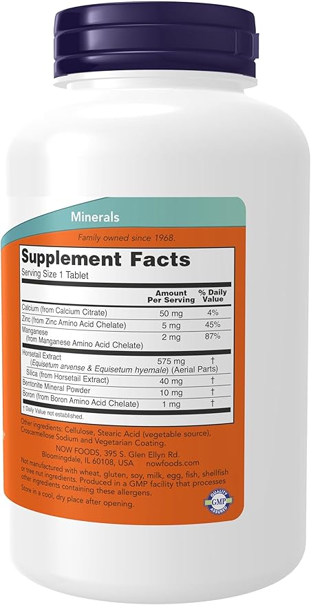 NOW Foods - Silica Complex Vegetarian 500 mg. - 180 Tablets