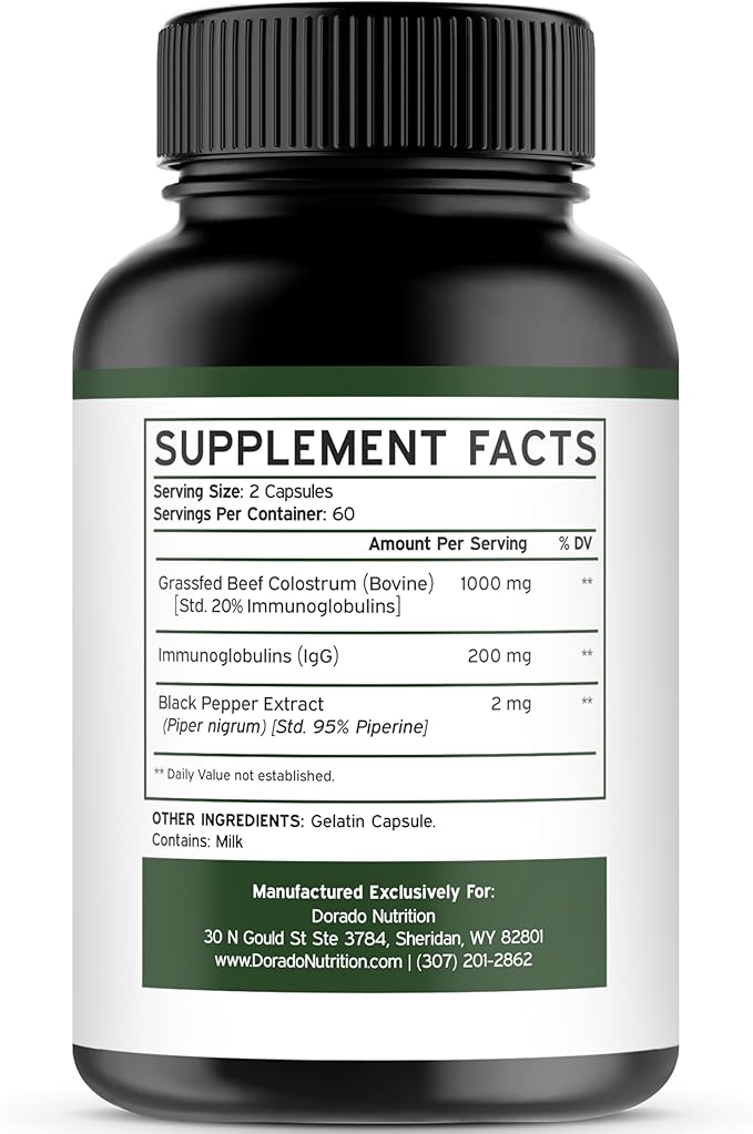 DORADO NUTRITION Shilajit Gummies for Men & Women (60 Gummies) and Colostrum Supplement 1000mg Per Serving