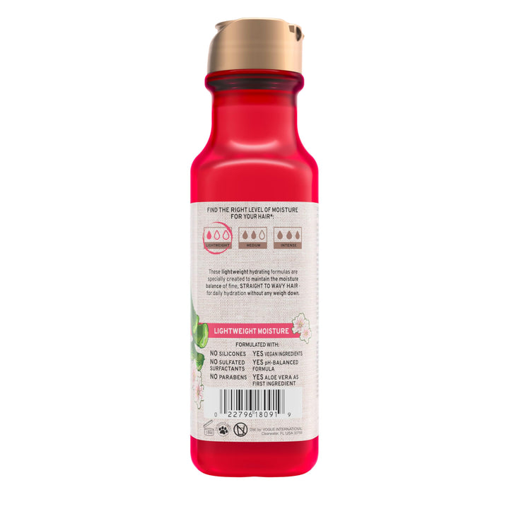 Maui Moisture Lightweight Hydration + Hibiscus Water Shampoo, Moisturizing Aloe Vera Shampoo Softens Curly Hair, Vegan & Sulfate-Free Surfactants, 13 Fl Oz