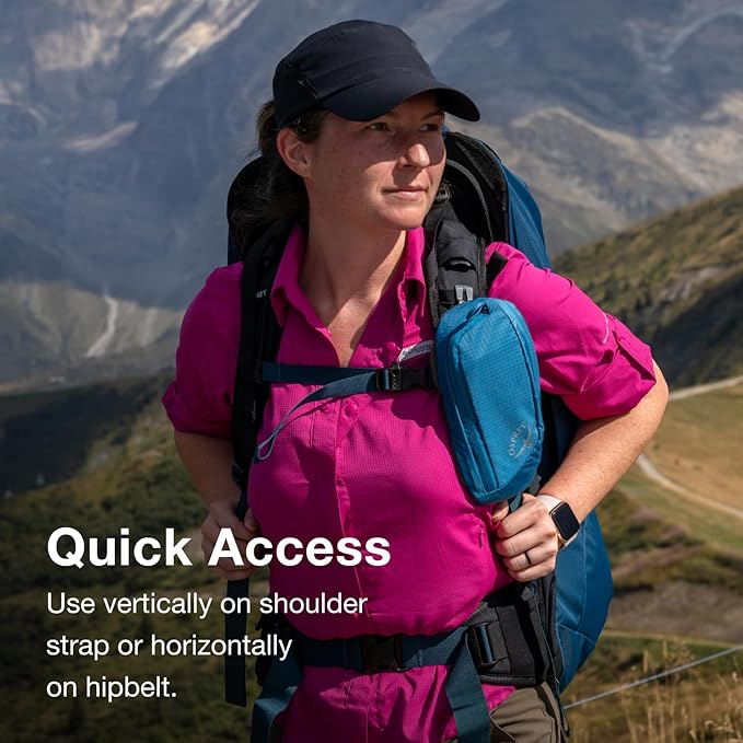 Osprey Zippered Pack Pocket, Waterfront Blue