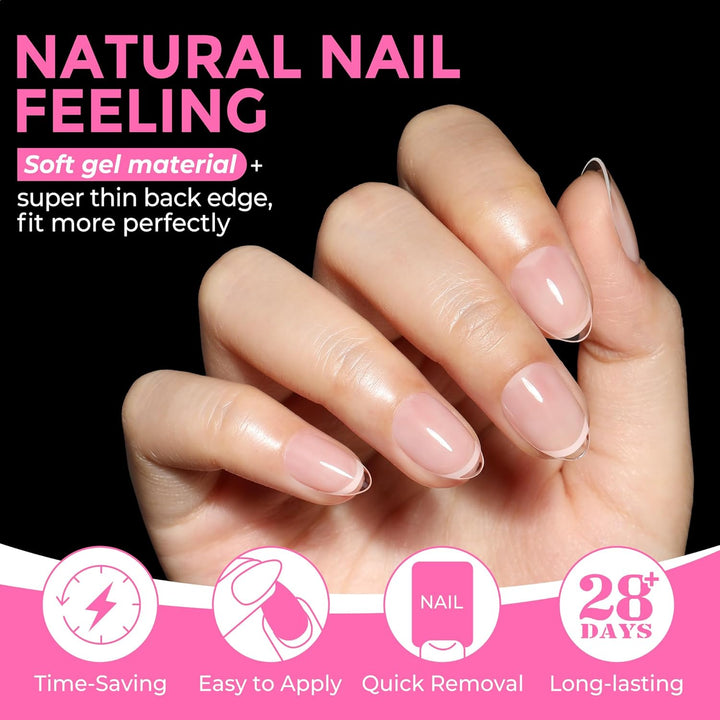 XXL Square Gel Nail Tips | 120 PCS Extra Long | No C Curve | DIY Home Use