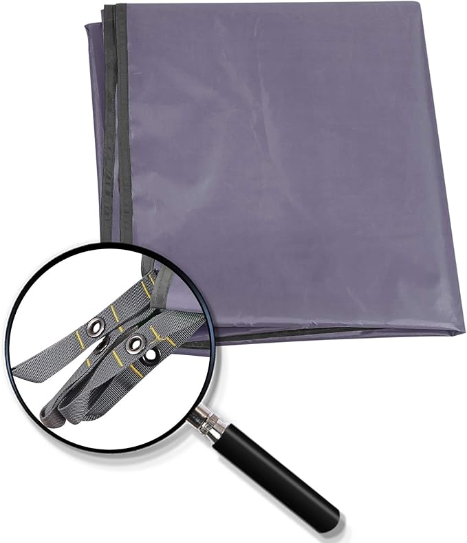 REDCAMP Large Waterproof Camping Tarp Lightweight, Multifunctional Insulated Tent Footprint for Camping Hiking Backpacking, Grey 118"x165"