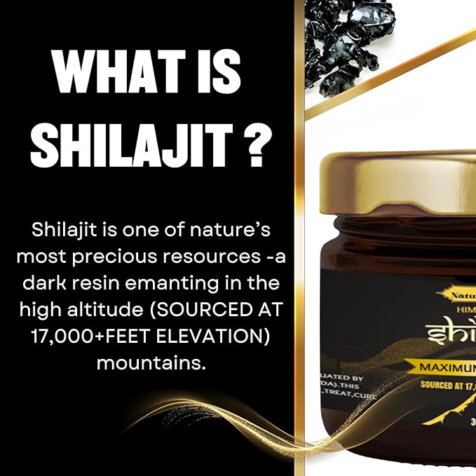 Pure Organic Himalayan Shilajit Resin for Men & Women (30Gm / 1.0 Ounce)