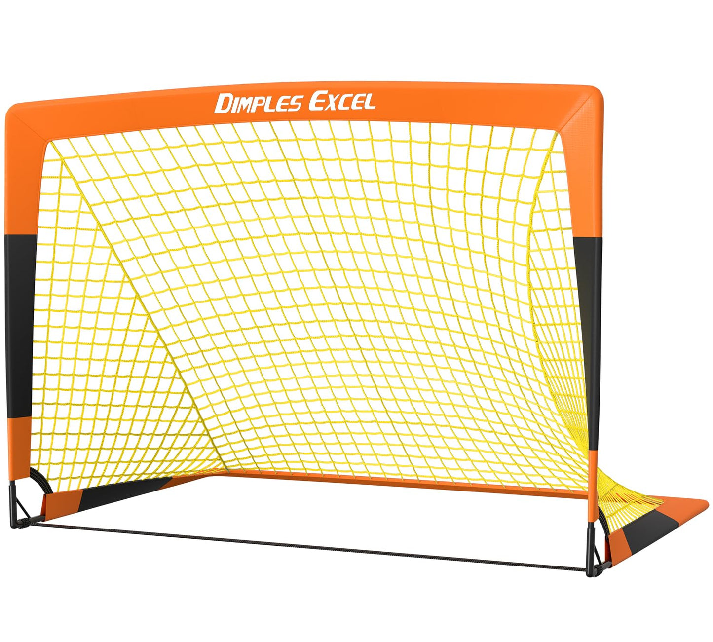 Dimples Excel Soccer Goal 100008, Orange Black, 4x3 FT, Portable & Durable for Backyard Skills Practice, Kids 6+, Soccer