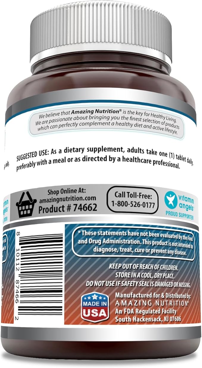 Amazing Formulas Calcium with Vitamin D3 120 Tablets Supplement | Non-GMO | Gluten Free | Made in USA