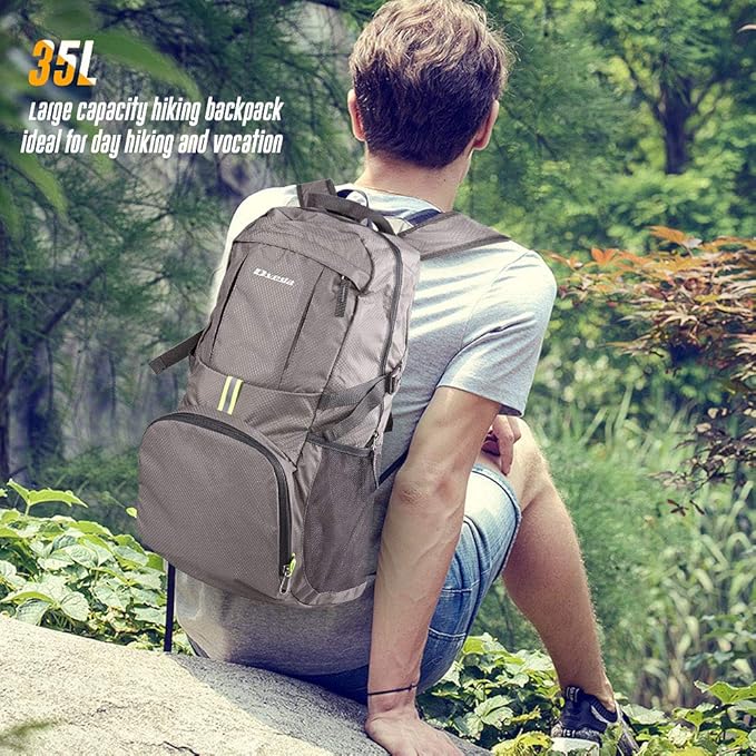 35L Lightweight Packable Backpack Waterproof Durable Hiking Travel Backpack Daypack