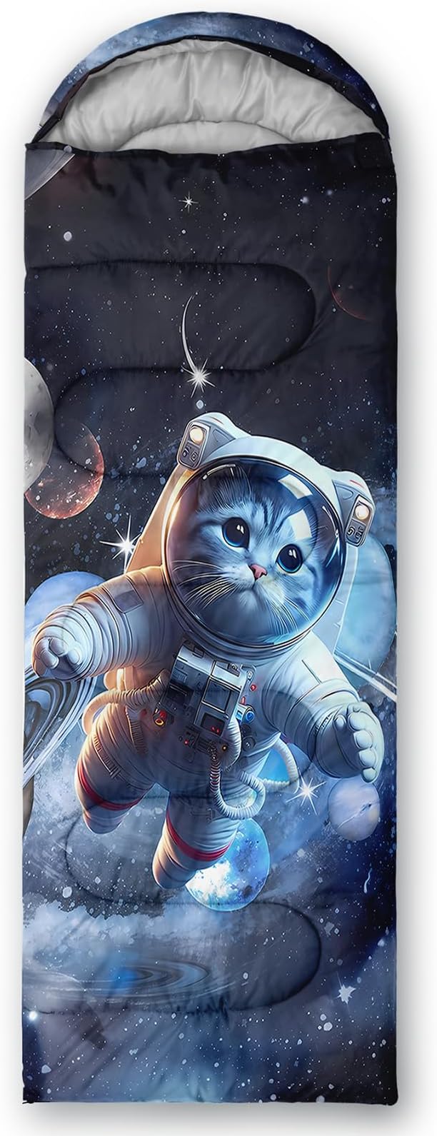 AILONEN Boys Sports Camping Sleeping Bags,Lightweight & Waterproof,3 Season Warm & Cool Weather,Black Player Basketball Sleeping Bags for Kids Adults,Travelling,Outdoors