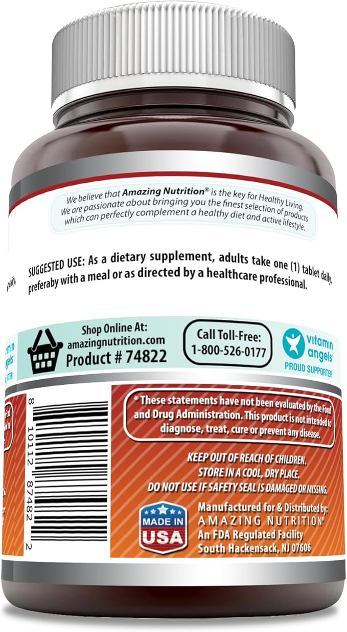 Amazing Formulas Folic Acid 1000 Mcg (1 Mg) Tablets Supplement | Vitamin B9 | Non-GMO | Gluten Free | Made in USA (500 Count)