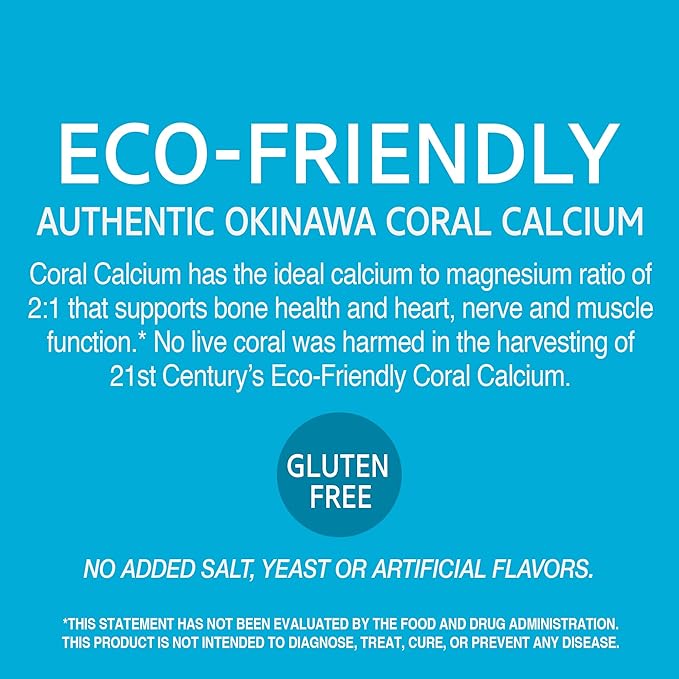 21st Century Coral Calcium Capsules, 1000 mg, 120 Count (22777)