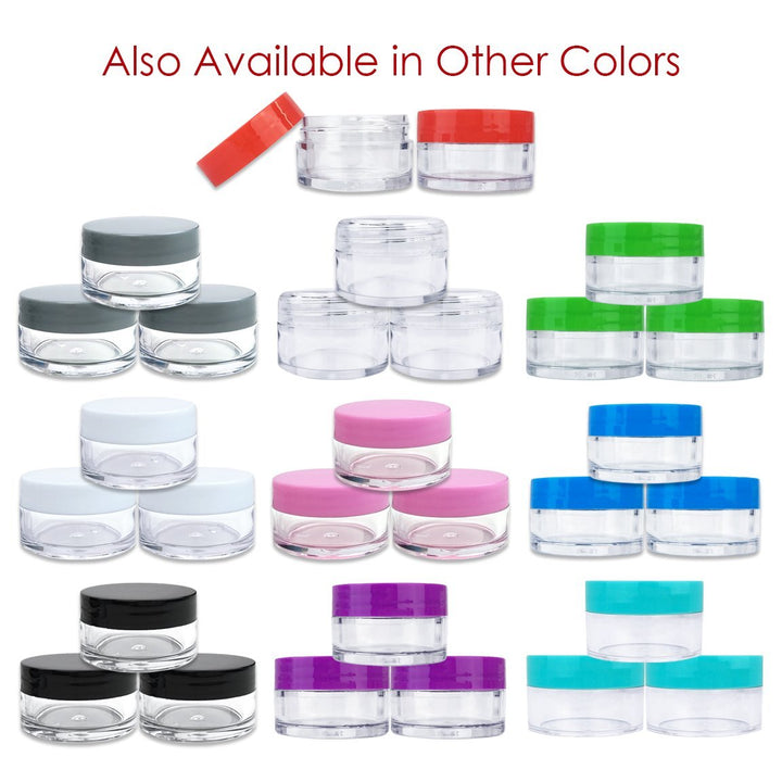 Beauticom 20 gram/20ml Empty Clear Small Round Travel Container Jar Pots with Lids for Make Up Powder, Eyeshadow Pigments, Lotion, Creams, Lip Balm, Lip Gloss, Samples (12 Pieces, Teal)