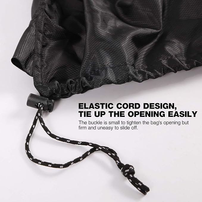 REDCAMP Sleeping Bag Stuff Sack, Black M, L, XL and XXL Compression Sack, Great for Backpacking and Camping