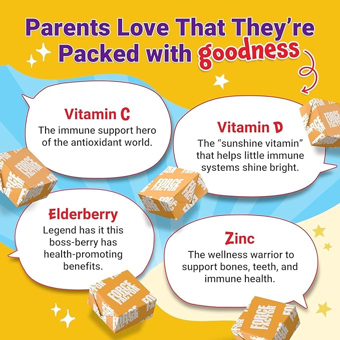 Immune Health Super Chews, Kids Immune Support Supplement with Vitamin D for Kids, Elderberry, Vitamin C, & Zinc, 2-Month Supply, Non-GMO, Apple Berry Flavor, 60 Soft Chews (Pack of 2)