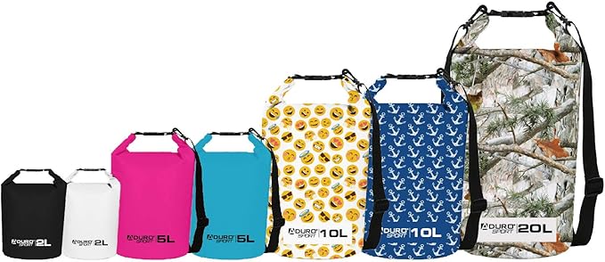 Aduro Waterproof Phone Bag Floating Lightweight Waterproof Bag - Ideal Dry Bags for Kayaking, Rafting, Boating, Swimming, Camping, Hiking, Beach, Fishing, and Backpacking - 2L / 5L / 10L / 20L