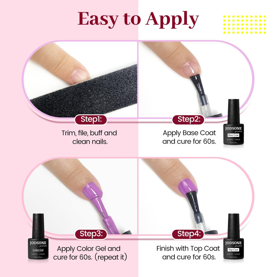 32+4 Pcs Gel Nail Polish Kit | Glitter Soak Off Gel for DIY Manicure