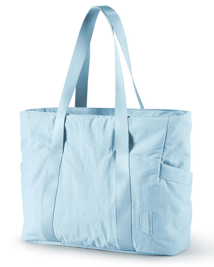 BAGSMART Tote Bag for Women with Zipper, Gym Tote with Compartments, Laptop Work Tote Nurse Dance Yoga Bag for Sport, Travel
