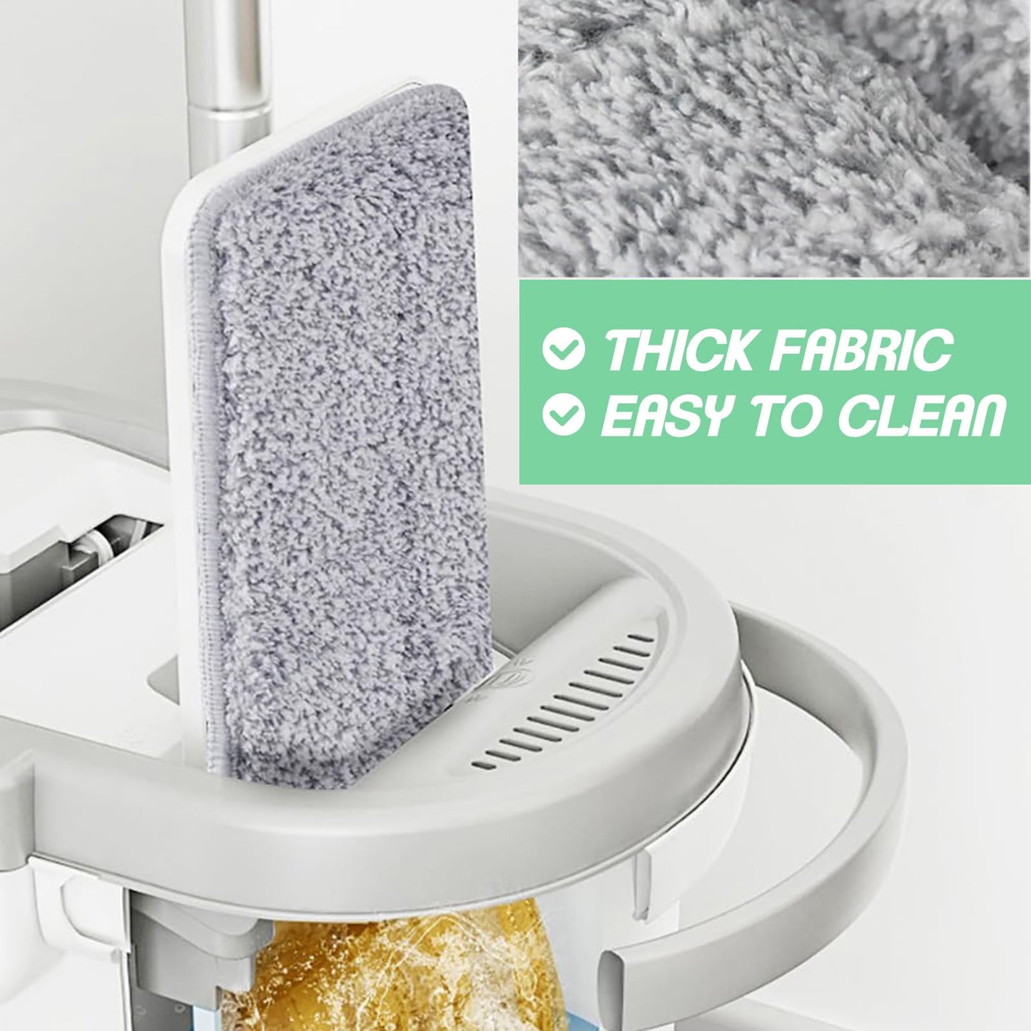 10 Pcs Microfibre Mop Pads, Microfiber Mop Pads Replacement Fit for All Spray Mops, Reusable Wet & Dry Refill Mop Cleaning Pads, Washable Flat Mop Pads for Most Floor Wall Office Home (Gray)