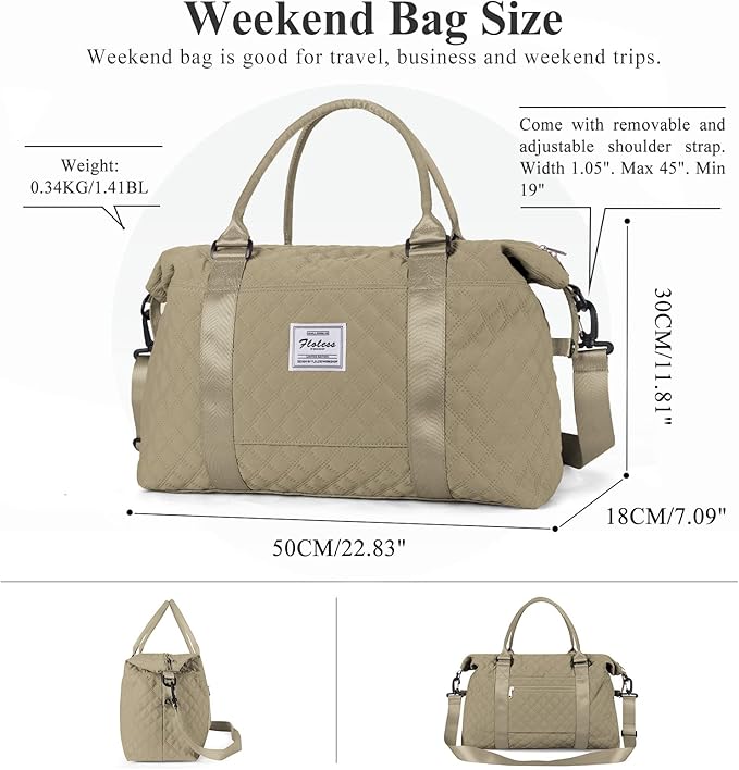 Travel Duffel Bag,Sports Tote Gym Bag,Shoulder Weekender Overnight Bag for Women