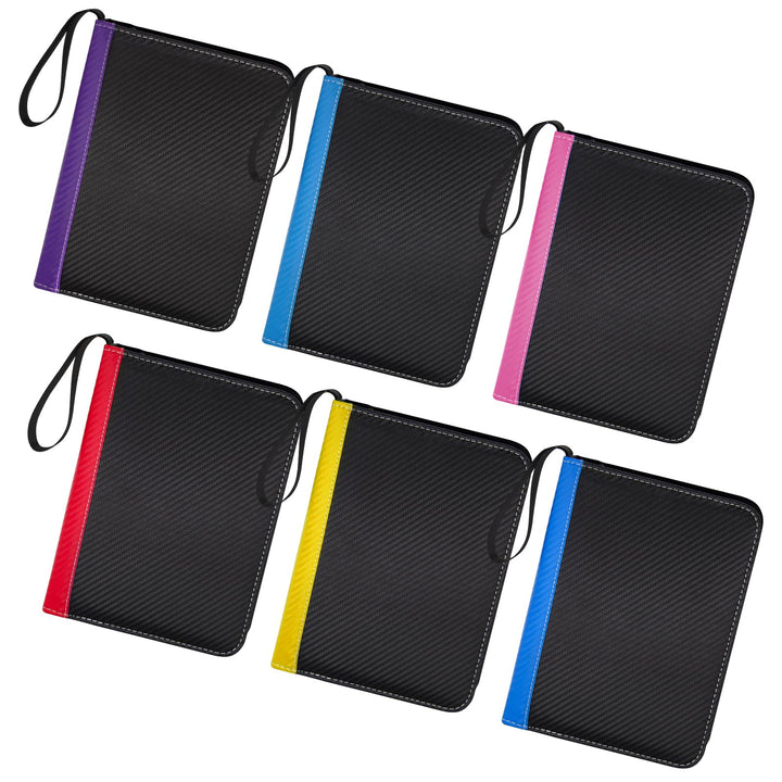 MaoKea Card Binder For Card 4-Pocket Sleeves with 440 Cards Holder,Game Collection Binder Card Holder Of Fit for TCGcard album,game card Yugioh Trading Sports Cards (Pink and black)