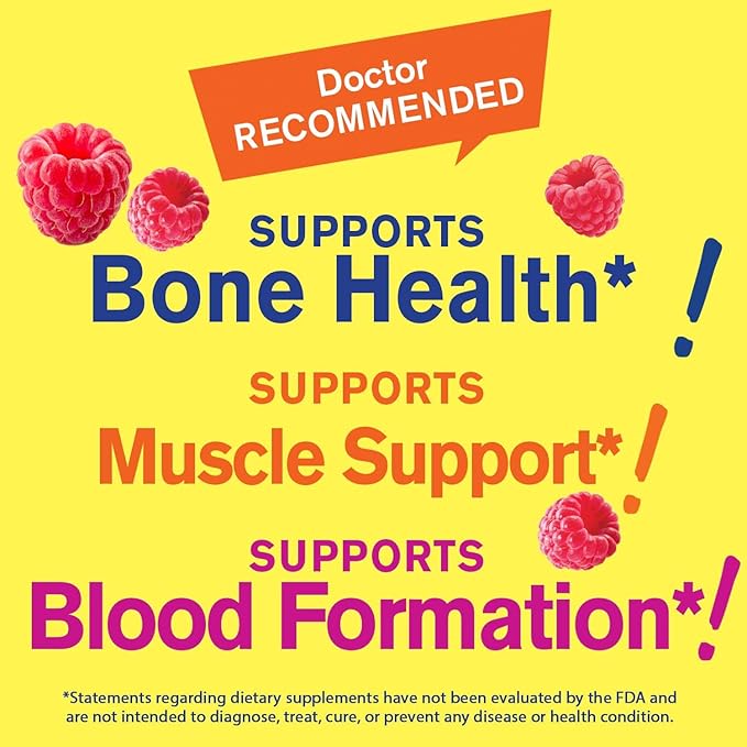 Calcium, Magnesium, Zinc + Vitamin D3 Gummies by WellYeah | Bone, Muscle and Nerve Health Support, Immune Support | for Men and Women | Gluten Free, Non GMO | Raspberry Flavor | 90 Count