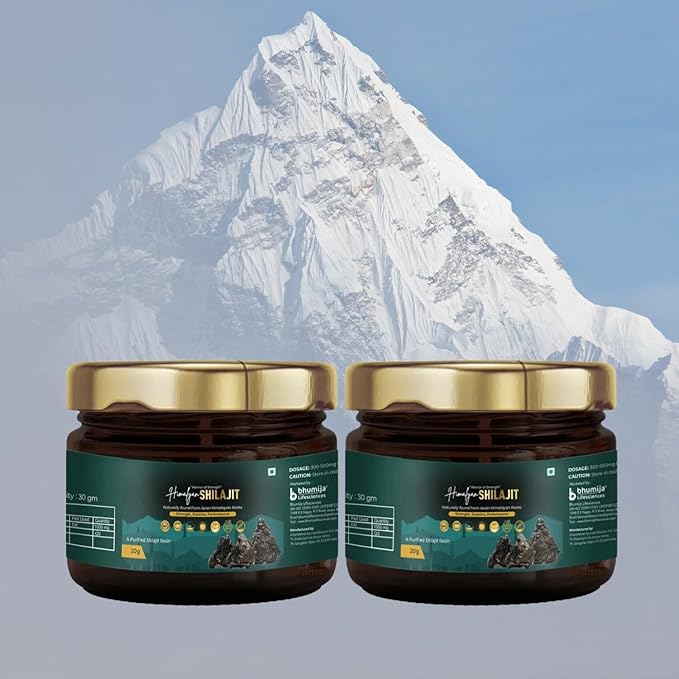 Bhumiija and Life Science Organic Resin Shilajit Supplement for Men and Women