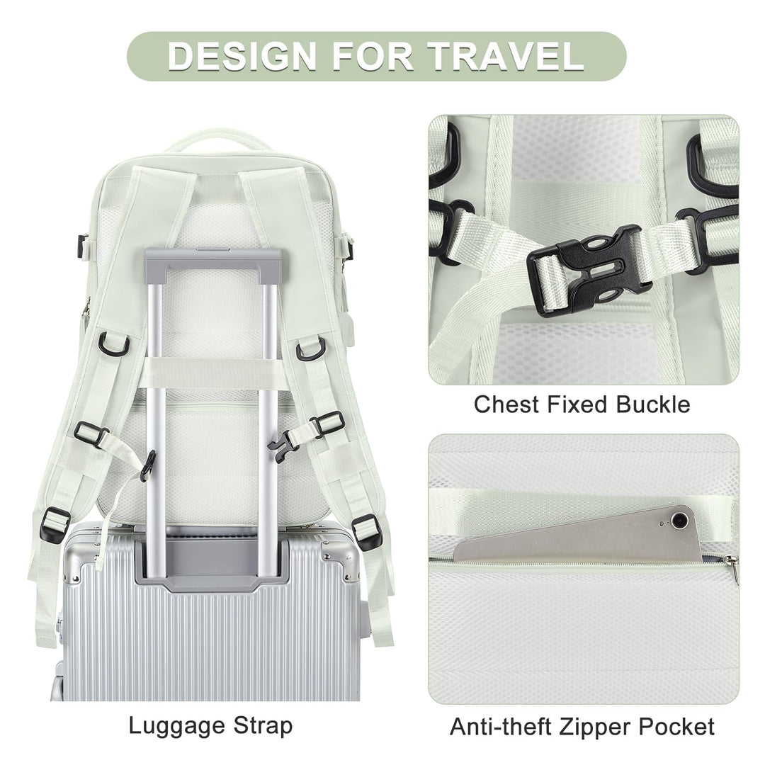 Expandable Backpack For Traveling On Airplane Travel Backpack For Women Men Airline Approved Carry On Bags For Airplanes Gym Bag With Shoe Compartment Waterproof Hiking Backpack College Travel Bag