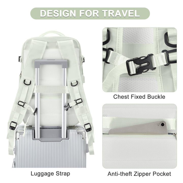 Expandable Backpack For Traveling On Airplane Travel Backpack For Women Men Airline Approved Carry On Bags For Airplanes Gym Bag With Shoe Compartment Waterproof Hiking Backpack College Travel Bag