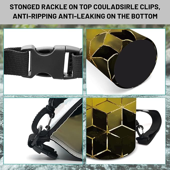 Waterproof Dry Bag,Roll Top Geometric Ombre Small Waterproof Backpack 5L/10L/20L Floating and Lightweight Bags for Kayaking, Boating, Fishing, Swimming and Camping