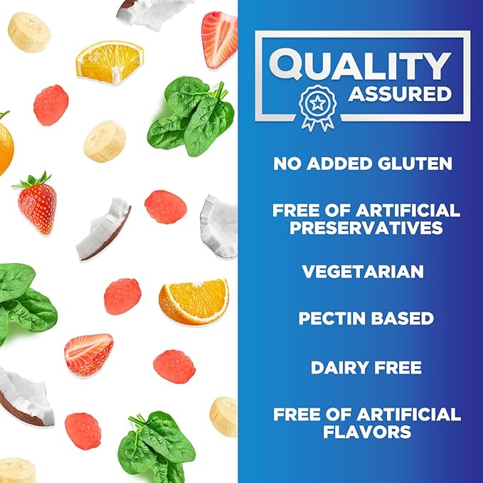 Super B Complex Gummy with Vitamin C & Folic Acid, Extra Strength Vitamin B Gummies Supplement with Niacin, B6, Folic Acid, B12, Biotin, Nature's Energy Immune Support Supplements - 60 Gummies