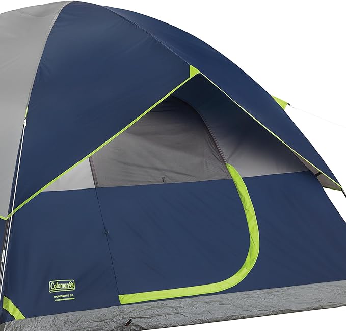 Coleman Sundome Camping Tent with Rainfly, 2/3/4/6 Person Tent Sets Up in 10 Mins, Weatherproof Shelter for Camping, Festivals, Backyard, Sleepovers, & More