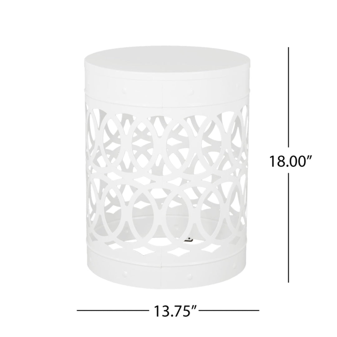 DIANJIE Outdoor Metal end Table Large