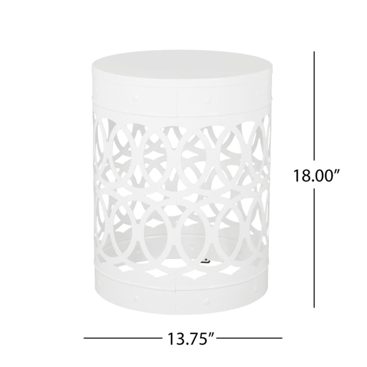 DIANJIE Outdoor Metal end Table Large
