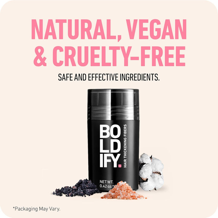 BOLDIFY Hair Fibers 12g | Dark Gray | Thinning Hair Solution for Men & Women
