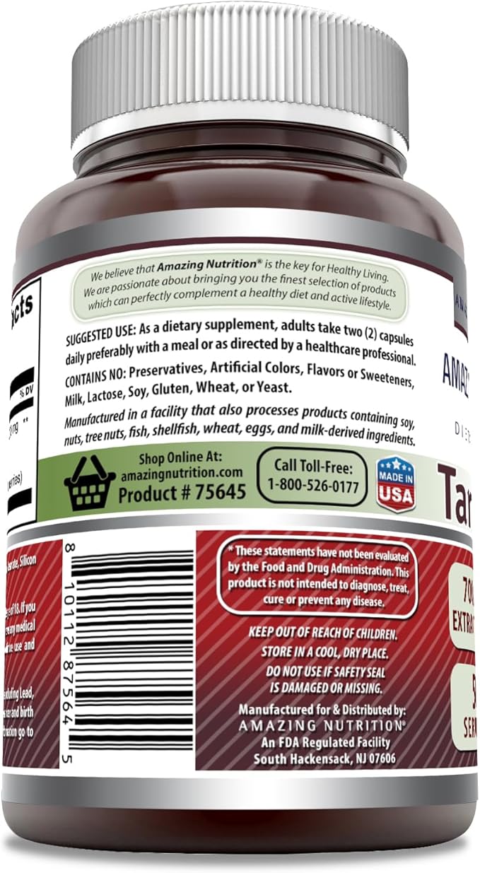 Amazing Formulas Tart Cherry Extract 700 Mg Extract (10:1) Per Serving Capsules Supplement | Equivalent to 7000 Mg | Non-GMO | Gluten Free | Made in USA (1 Pack, 100 Count)