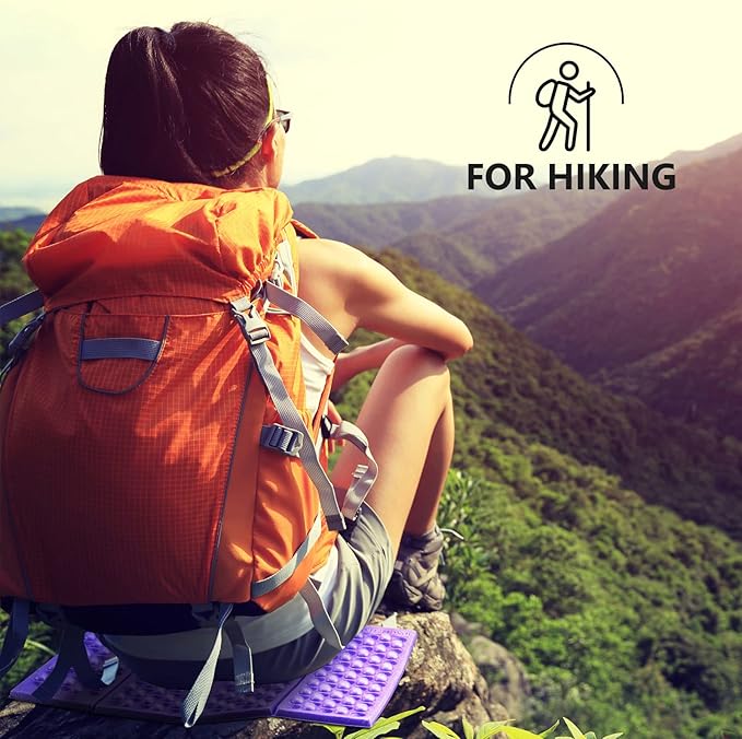 Jutom 12 Pcs Camping Foam Pad for Floor Foldable Hiking Sit Pad EVA Foam Waterproof Seat Cushion Chair Stadium Mat for Mountaineering Camping Hunting