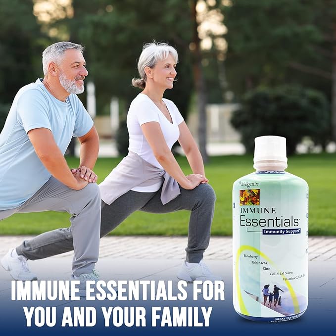 Wellgenix Immune Essentials – 12 in 1 Natural Immune System Support Supplement - Liquid Nutritional Multivitamin - Boosts Immune System and Overall Health For Kids & Adults - Fruit Punch Flavor 32 oz