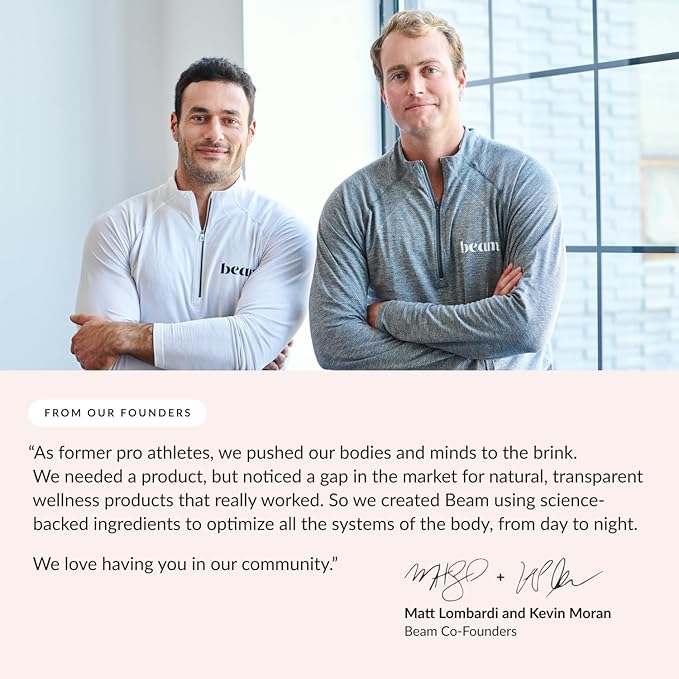 Beam Dream Sleep Powder, Natural Sleep Aid and Magnesium Hot Cocoa Drink for Adults, Calming Sleep Supplement with Apigenin, Nighttime Sleep Drink Powder, Third Party Tested Supplement, 30 Servings