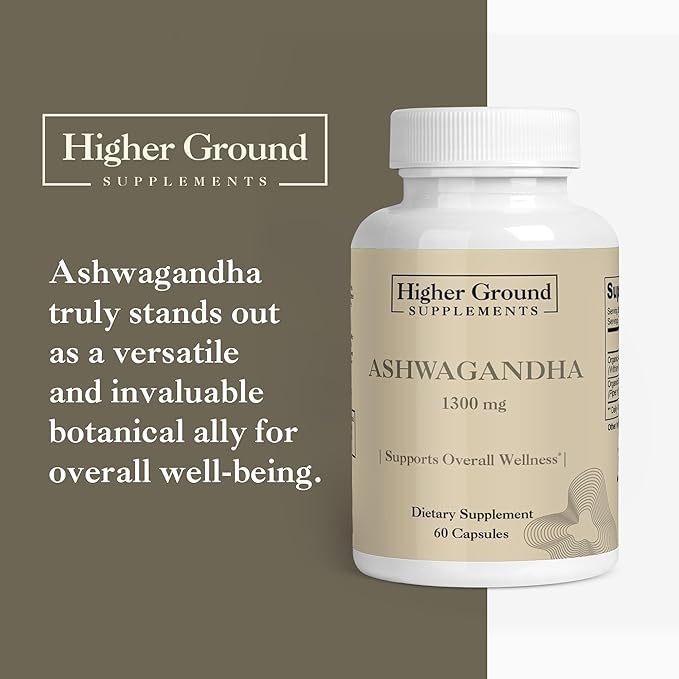 Ashwagandha with Black Pepper | Herbal Supplement for Stress Relief, Mood Enhancement, Immune System, Cognitive Function, Hormone Regulation | Cholesterol Levels | Non-GMO | Gluten-Free | 60 Capsules